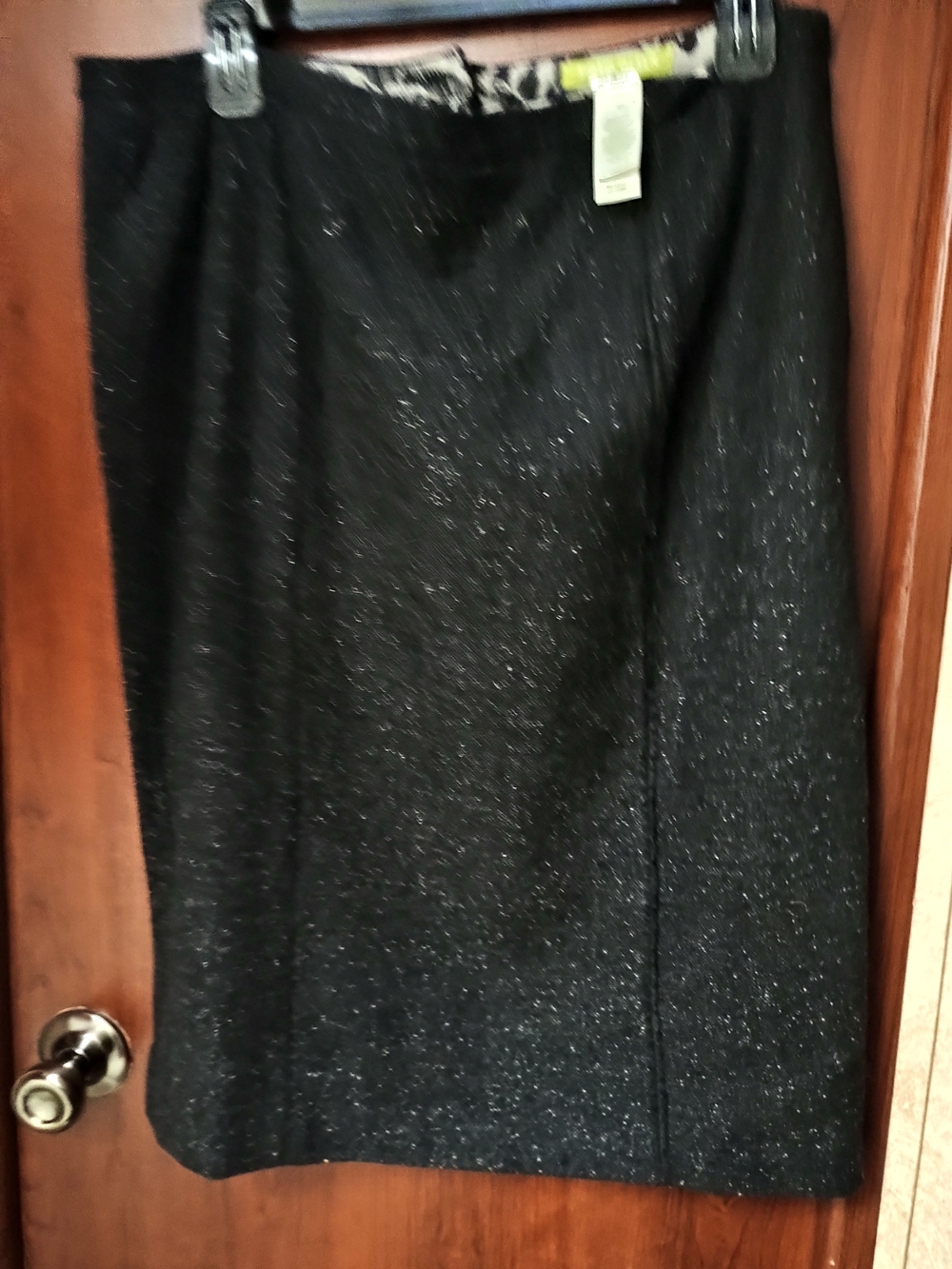 Sigrid Olsen Black Sparkle Pencil Skirt